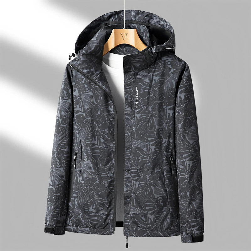 Bedruckte Draußen-Jacke mit Kapuze für Damen | Leichter, lässiger Windbreaker