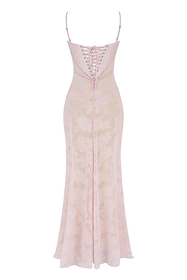 Damen Spitze Korsett Rücken Kleid | Maxi