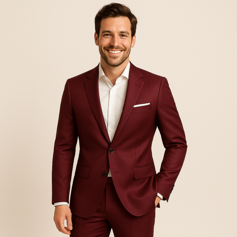 Zweiteiliger formeller Anzug für Herren | Klassisches Business- und Hochzeitsoutfit