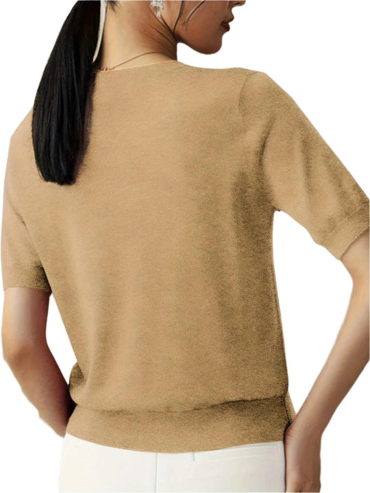 Damen Bequemes Grundlegend-Hemd | Gestrickt