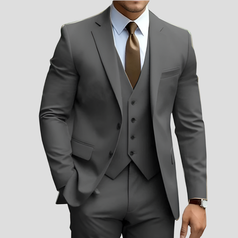 Dreiteiliger Schlanke Passform Anzug für Herren | Formales Hochzeits- und Business-Outfit