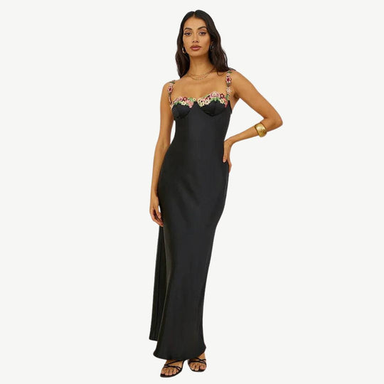 Anmutiges Kleid mit Blumenmuster für Damen | Maxi