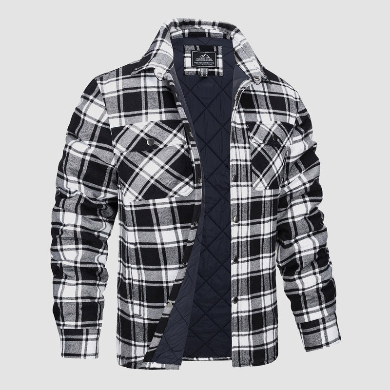 Herren Bomberjacke aus Kariertem Flanell