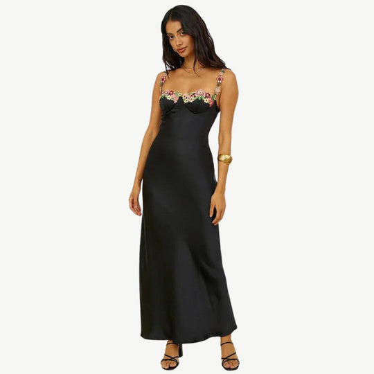 Anmutiges Kleid mit Blumenmuster für Damen | Maxi