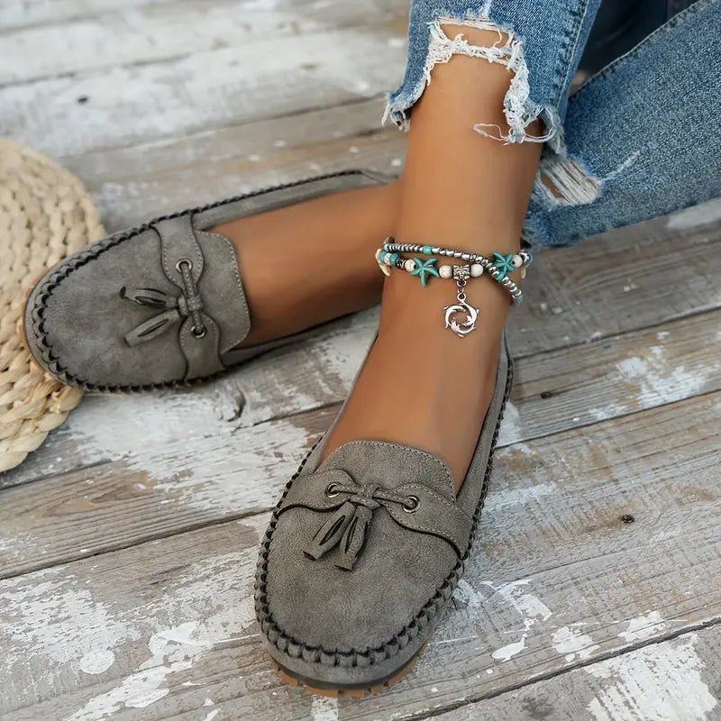 Flache Damen Ballerina Schuhe | Reinschlüpfen