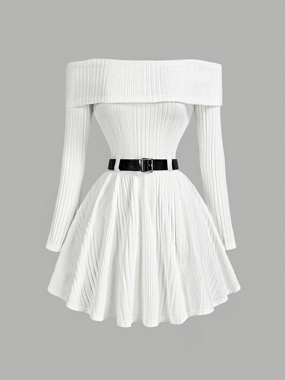 Schulterfreies Kleid für Damen | Midi