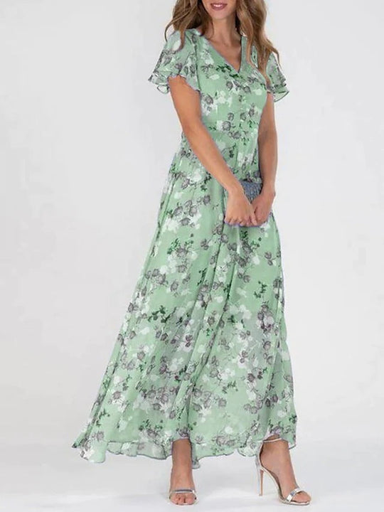 Damen-Blumenkleid | Midi