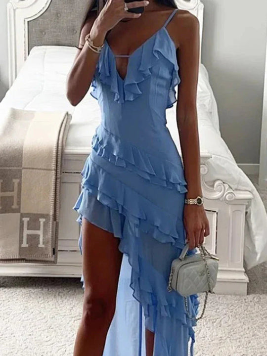 Damen Chiffon Kleid | Midi