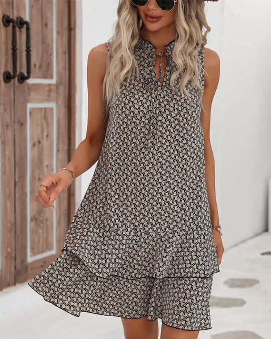 Bedrucktes Sommerkleid für Damen | Midi