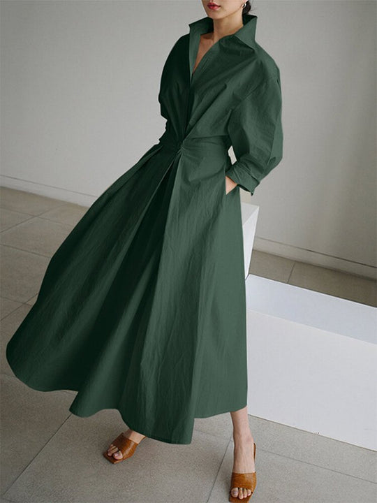 Sommerliches Hemdkleid für Damen | Maxi