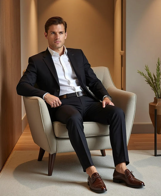 Hochelastische Lässig elegant Hose für Herren | Knöchellanger Schnitt