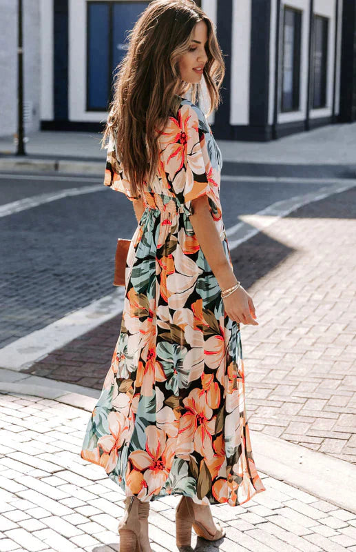Fließendes Damen-Sommerkleid | Midi