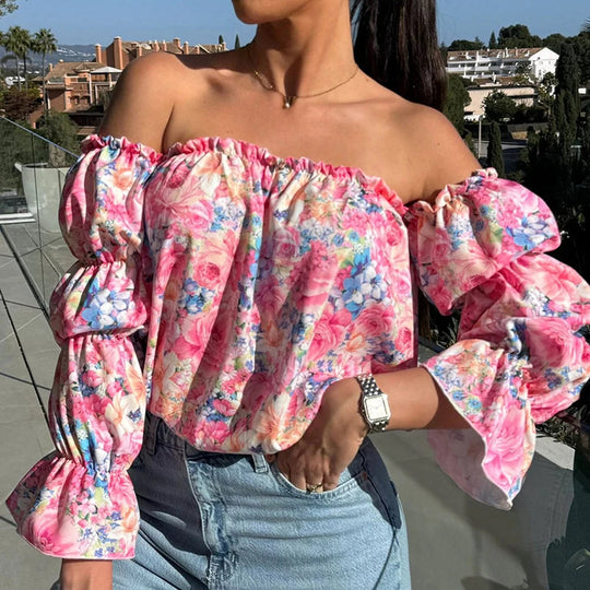 Damen Boho Bluse | Blumen