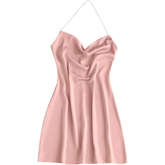 Damen Spaghetti-Träger Partykleid | Mini