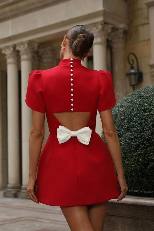 Damen-Schleifenknoten-Kleid | Mini