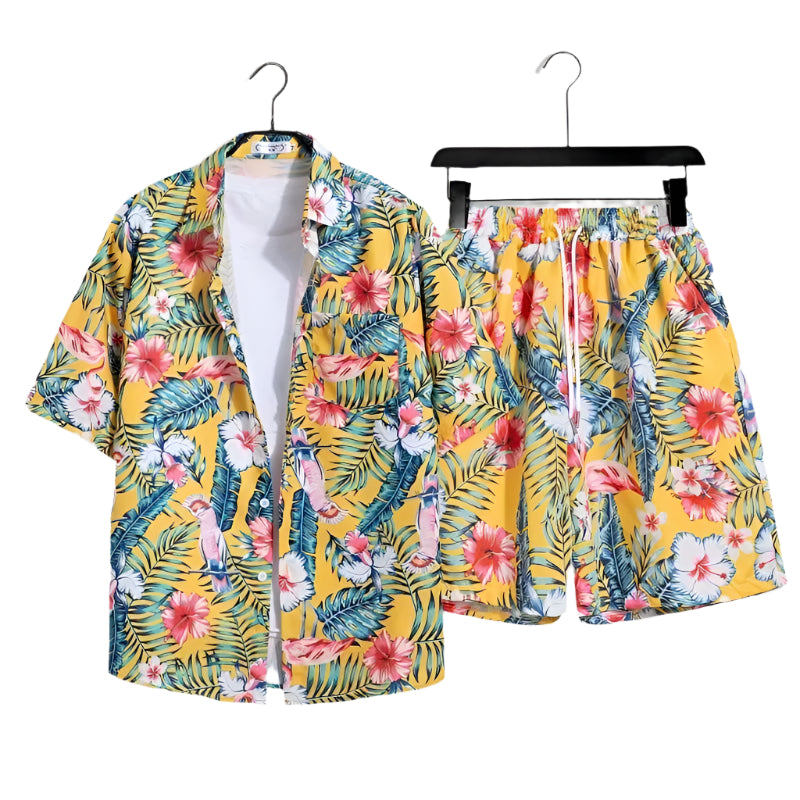Sommer-Outfit-Set für Männer | Hemd und Shorts