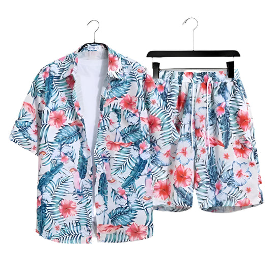 Sommer-Outfit-Set für Männer | Hemd und Shorts
