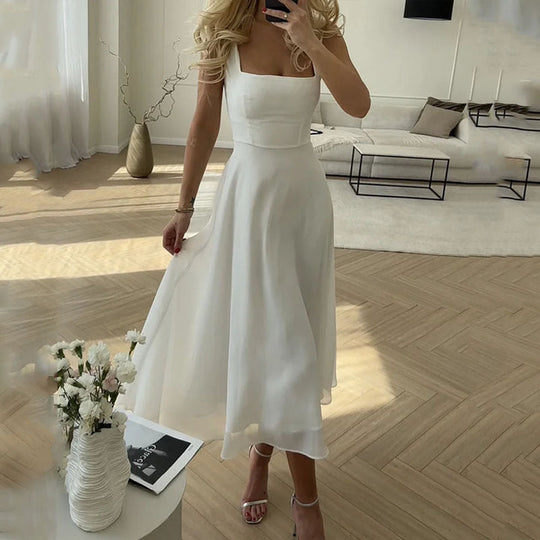Damen ärmelloses Kleid | Midi