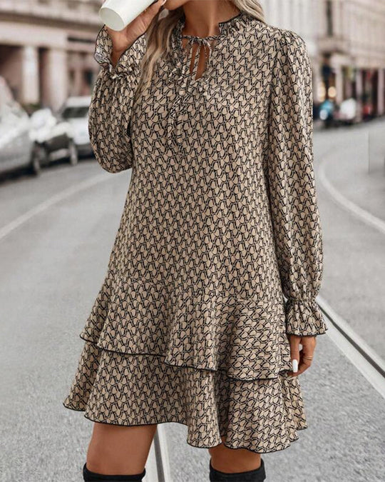Langärmeliges Kleid für Damen | Mini