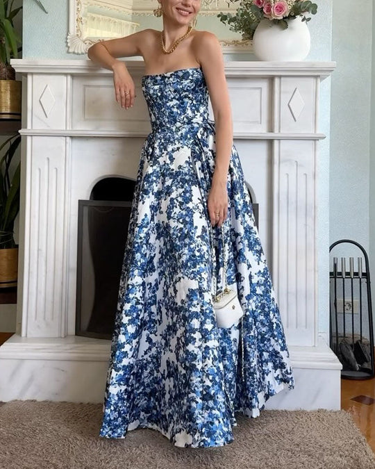 Trägerloses Damen-Ballkleid | Maxi