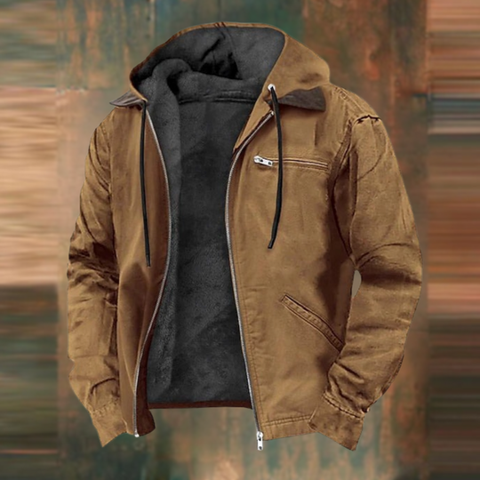 Weit Geschnittener Cord Jacke für Herren | Oberbekleidung mit Knopfleiste