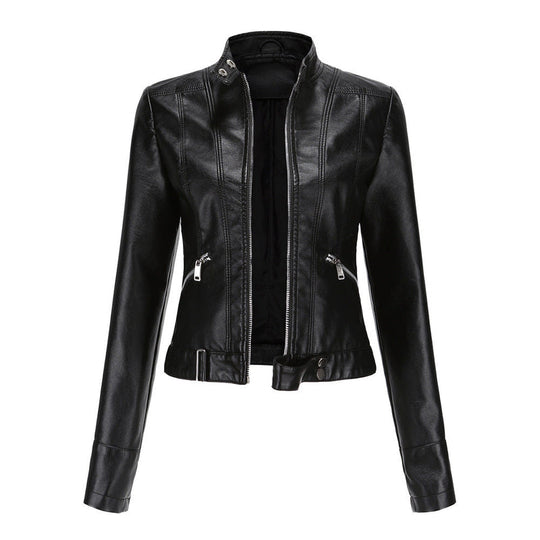 Biker-Jacke für Damen | Kurze Oberbekleidung mit Reißverschlüssen