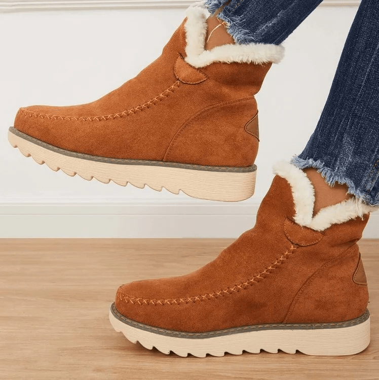 Mokassin-Naht Winterstiefel für Damen | Knöchelhöhe