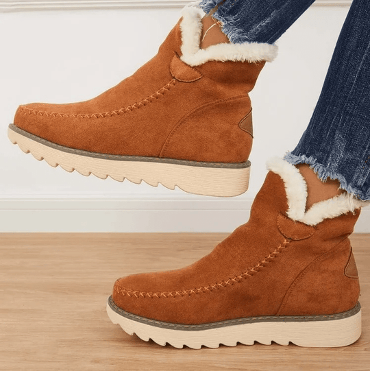Mokassin-Naht Winterstiefel für Damen | Knöchelhöhe