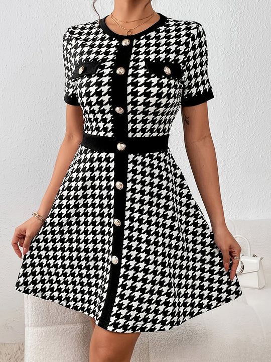 Geknöpftes Kleid für Damen | Midi