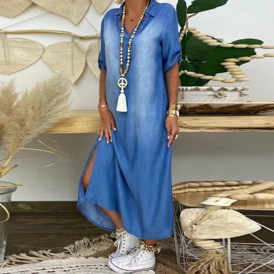 Denim-Kleid für Damen | Maxi