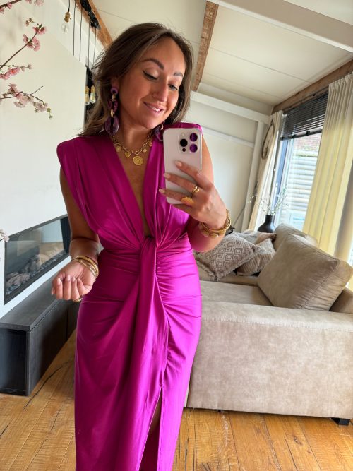 Elegantes Damenkleid aus Satin | Feier