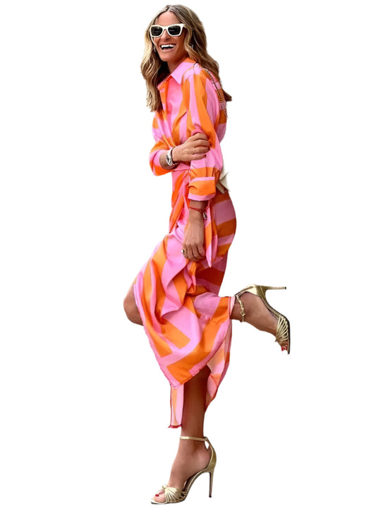 Damen Wickelkleid | Maxi