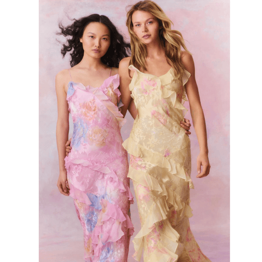 Damen Sommer Ruffle Kleid | Maxi