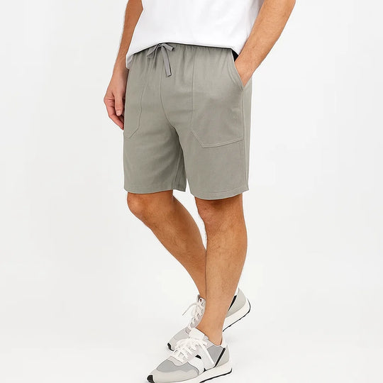 Herren Leinen Kurze Hosen für Sommer | Kordelzug