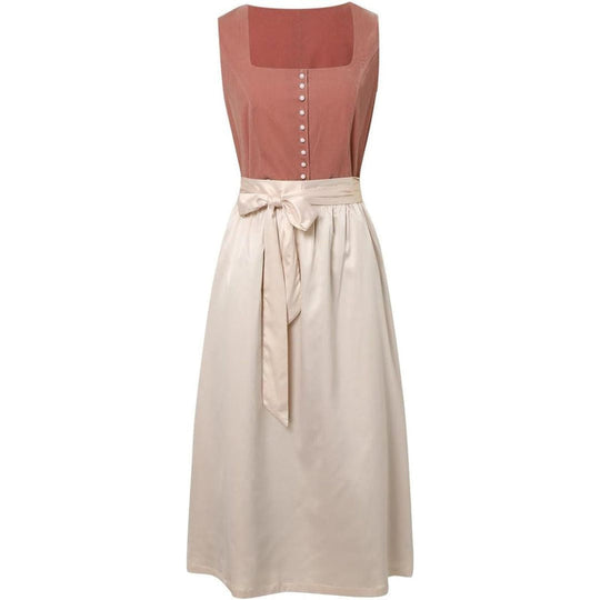 Trachtenkleid mit quadratischem Ausschnitt für Damen | Midi