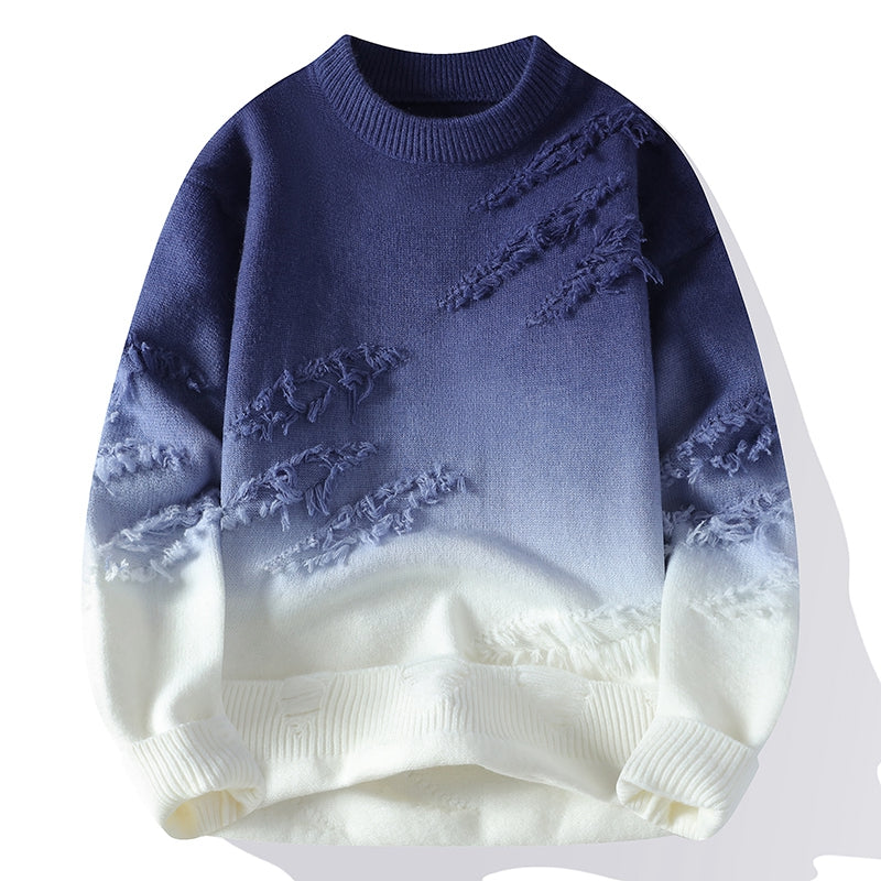 Herren Strickpullover für den Winter | Klassischer Rundhalsausschnitt Lose Passform