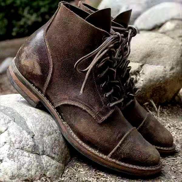 Herren Retro-Stiefel | Vintage Schnürschuhe