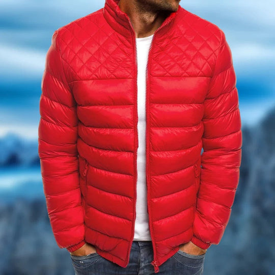 Gesteppte, wattierte Herrenjacke | Leichte, warme Winter-Outdoorbekleidung
