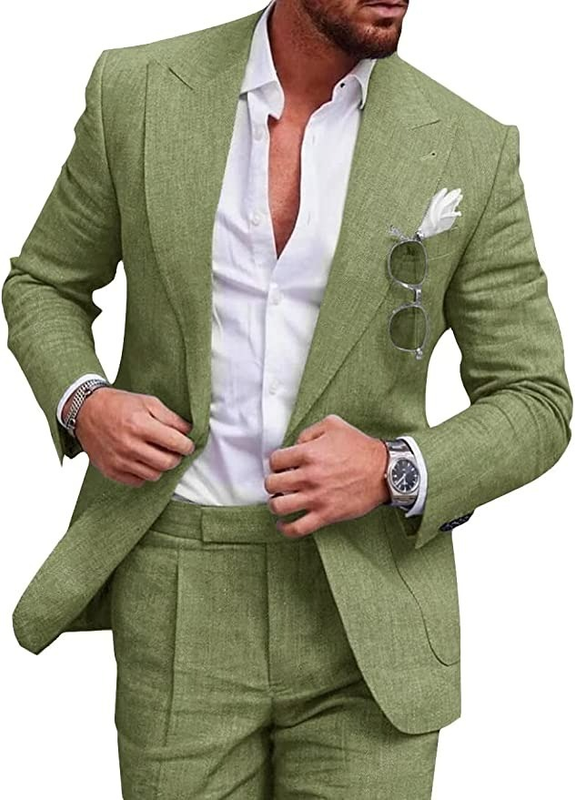 Herren Schlanke Passform Anzug für Hochzeit | Zweiteiliges Formelles Set