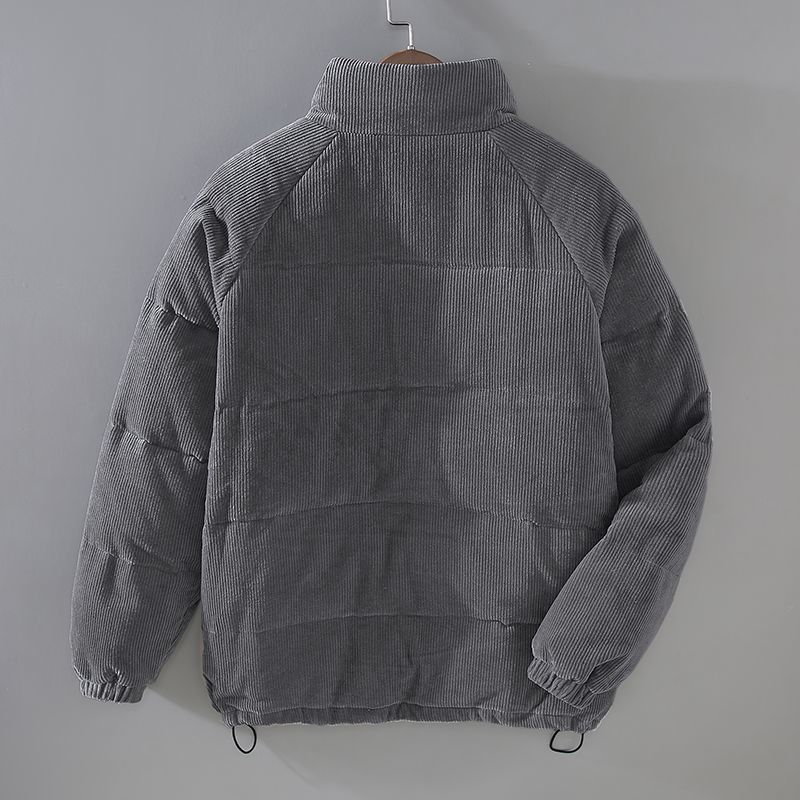 Herren Cordjacke Gepolstert | Lässige Reißverschlussjacke für Herbst und Winter