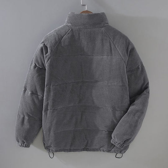 Herren Cordjacke Gepolstert | Lässige Reißverschlussjacke für Herbst und Winter
