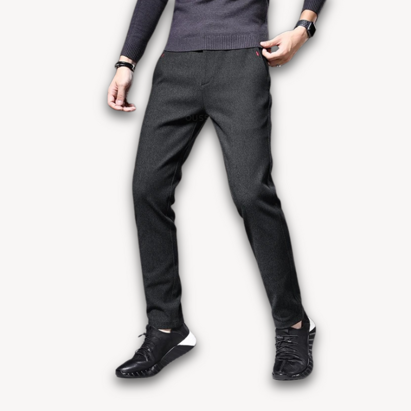 Herren Wollmix Hose mit Schmaler Passform | Freizeit- und Businesshose