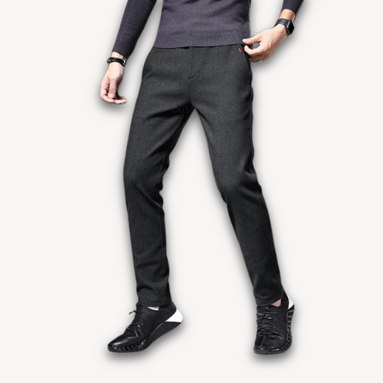 Herren Wollmix Hose mit Schmaler Passform | Freizeit- und Businesshose