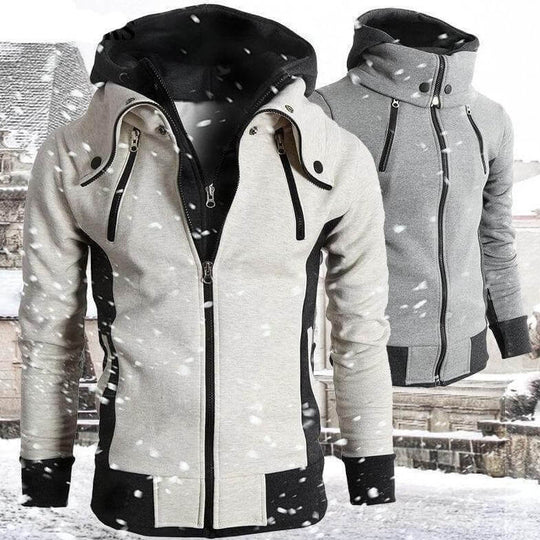 Herren Winterjacke mit Reißverschluss | Hoodie