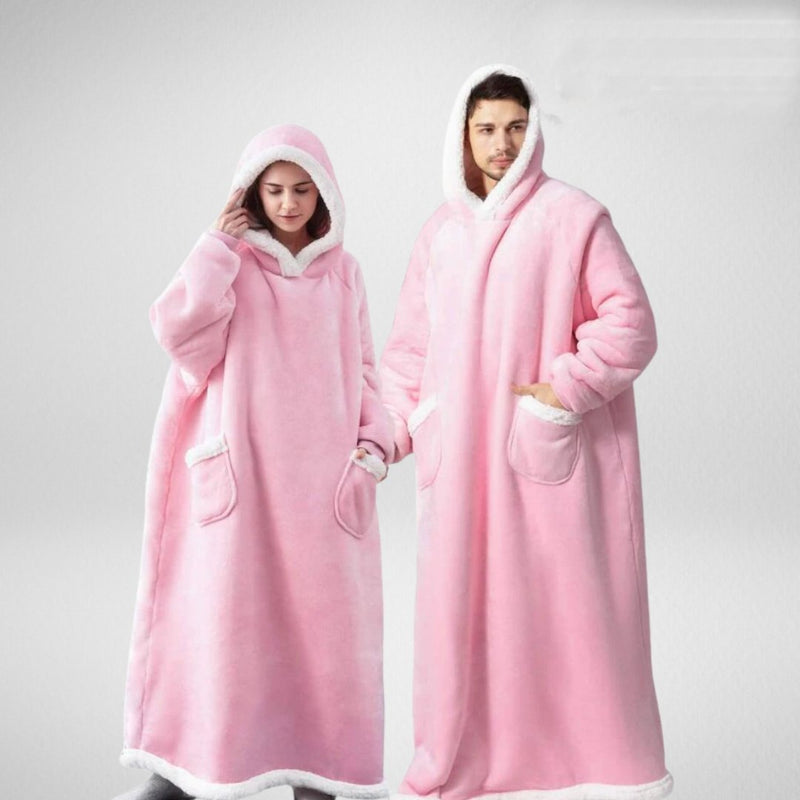 Unisex Übergrößen Hoodie-Decke mit Kapuze und Taschen | Winter Tragbare Decke