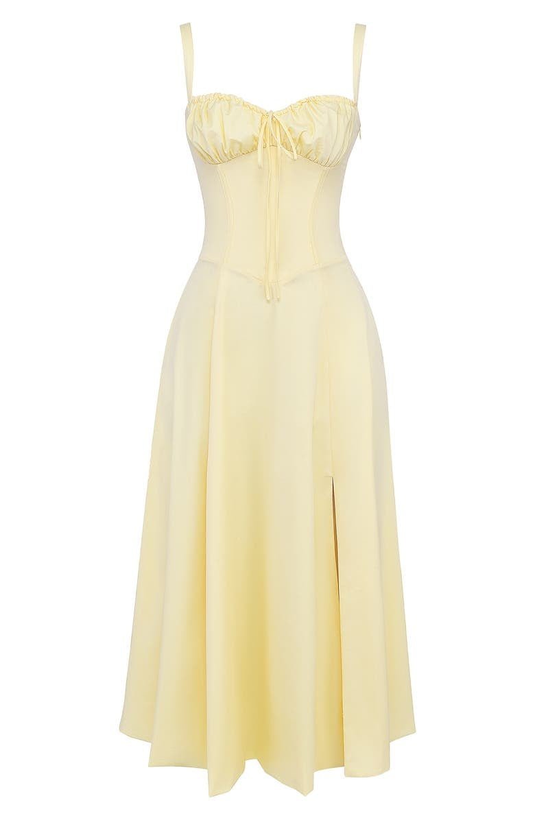 Damen Sweetheart Ausschnitt Blumen Kleid | Midi