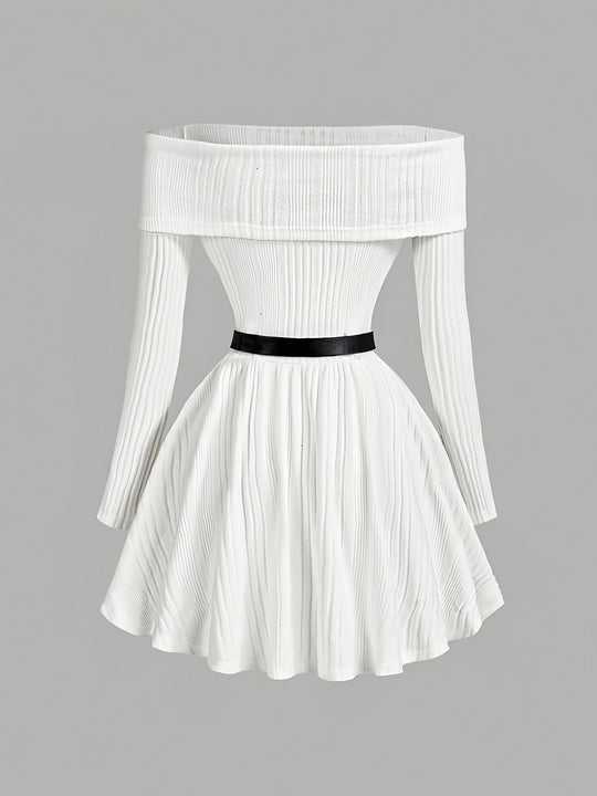 Schulterfreies Kleid für Damen | Midi