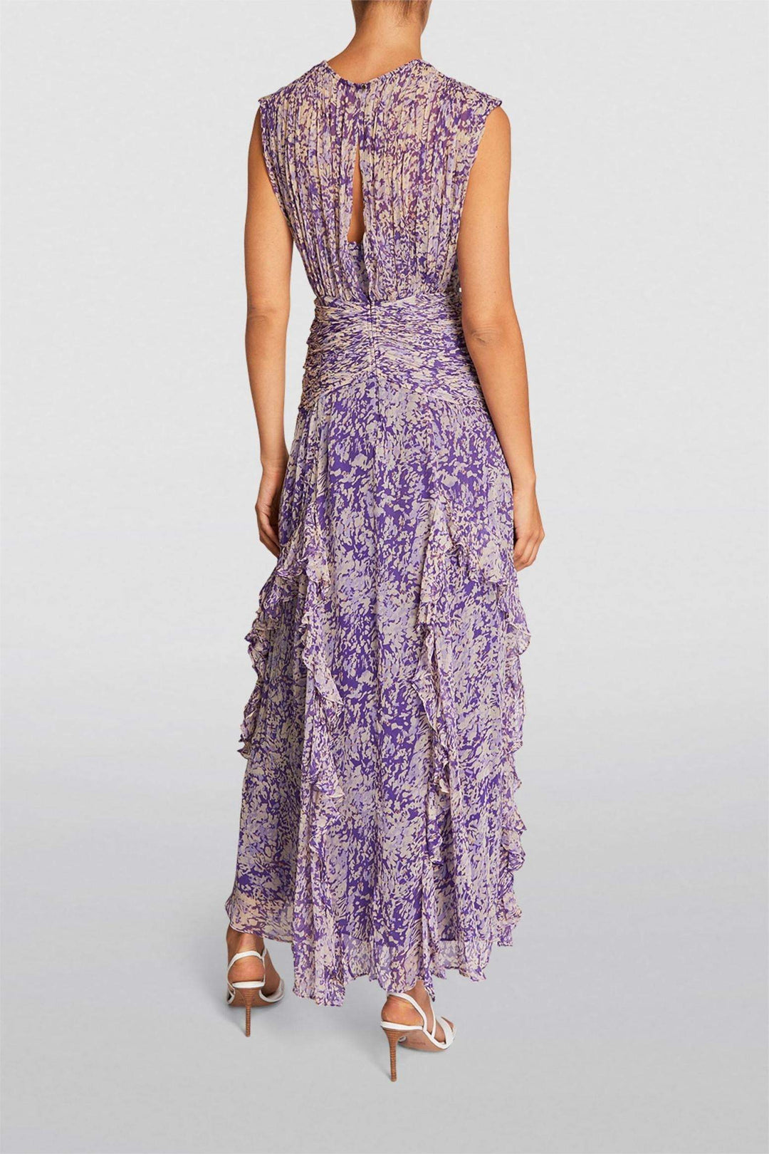 Florales ärmelloses Damen-Kleid | Midi