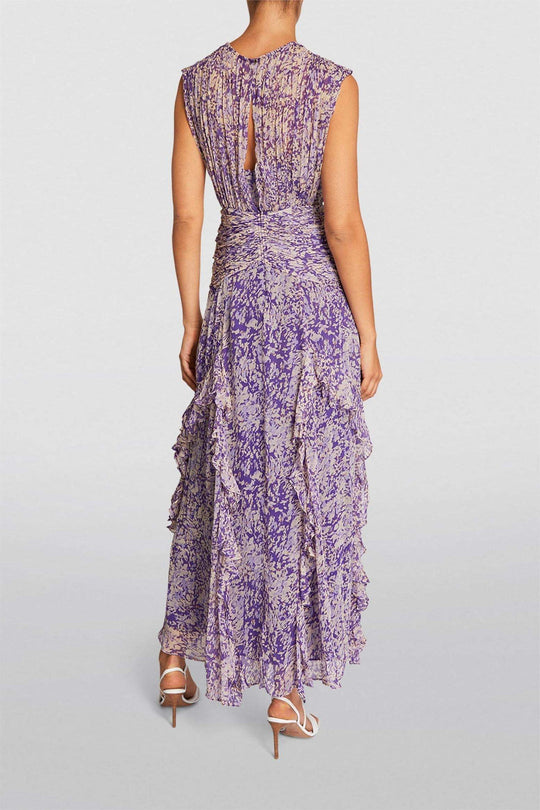 Florales ärmelloses Damen-Kleid | Midi