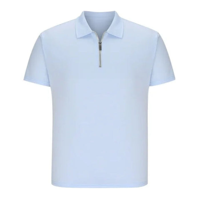 Herren Reißverschluss Polo | Kurzärmelig